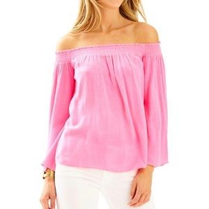 Lilly Pulitzer Synthetic Nita Top in Bright Pink